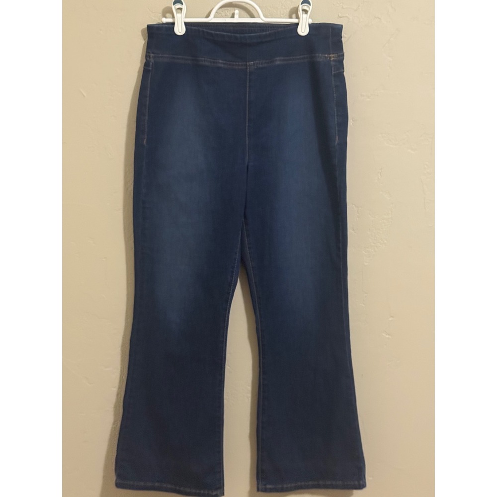 We The Free M Pull On Flare Jegging Wide Leg Dark Wash High Waist Free People